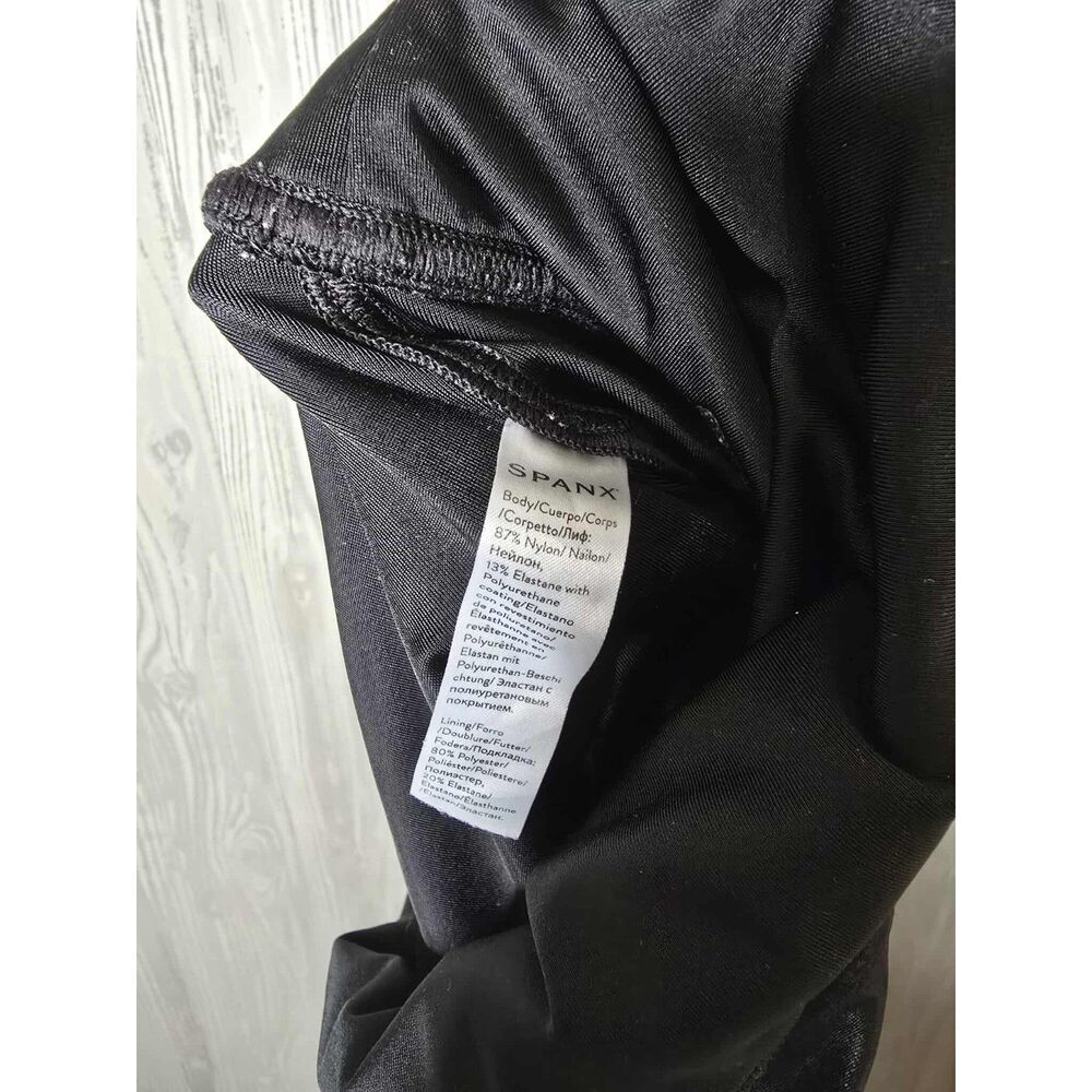Spanx Faux Leather Leggings Black Size Large High Rise Shaping Lined - Picture 4 of 7